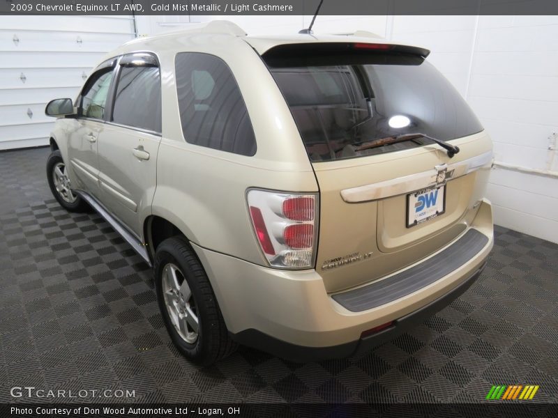 Gold Mist Metallic / Light Cashmere 2009 Chevrolet Equinox LT AWD