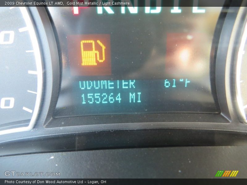 Gold Mist Metallic / Light Cashmere 2009 Chevrolet Equinox LT AWD