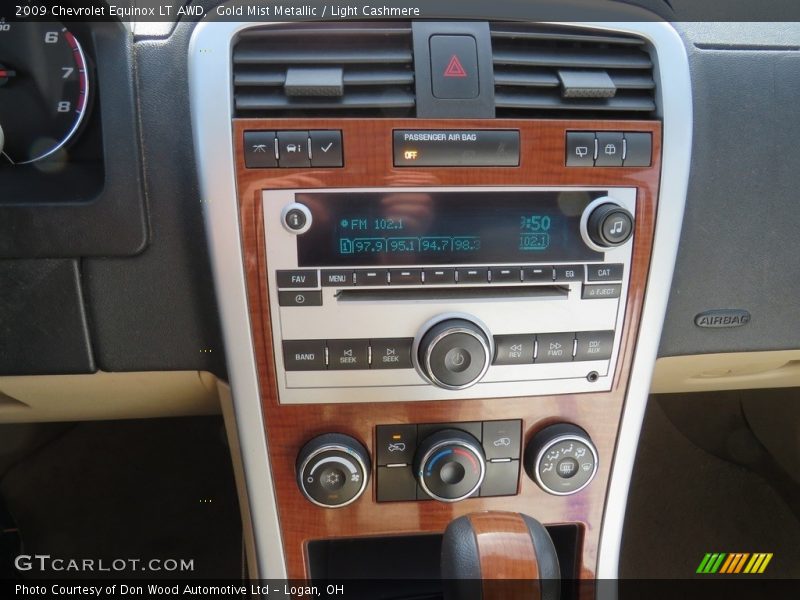 Gold Mist Metallic / Light Cashmere 2009 Chevrolet Equinox LT AWD