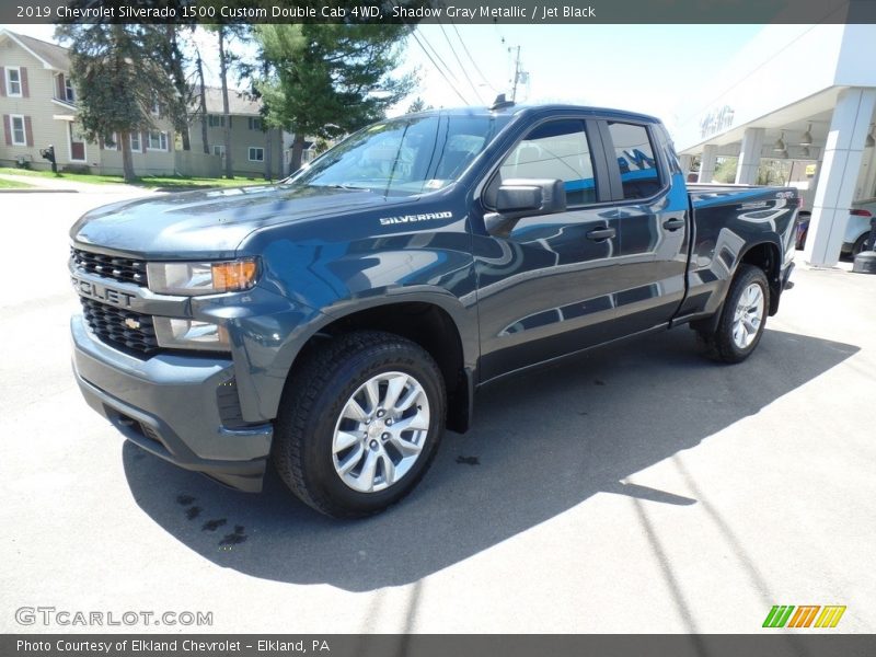 Shadow Gray Metallic / Jet Black 2019 Chevrolet Silverado 1500 Custom Double Cab 4WD