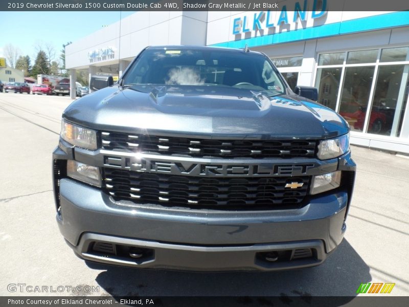 Shadow Gray Metallic / Jet Black 2019 Chevrolet Silverado 1500 Custom Double Cab 4WD