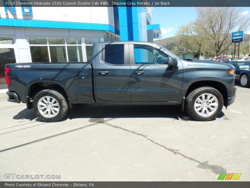 Shadow Gray Metallic / Jet Black 2019 Chevrolet Silverado 1500 Custom Double Cab 4WD