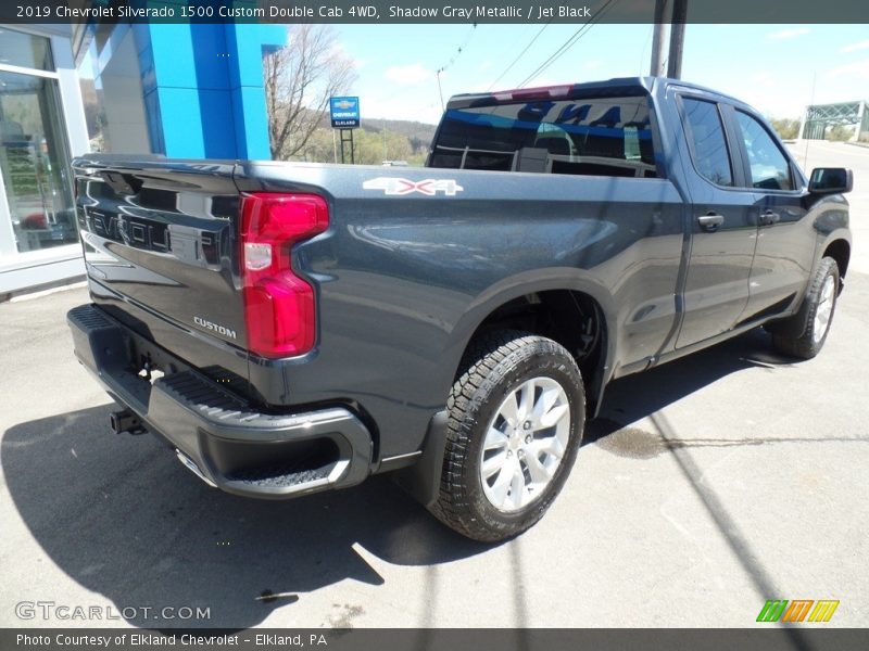 Shadow Gray Metallic / Jet Black 2019 Chevrolet Silverado 1500 Custom Double Cab 4WD