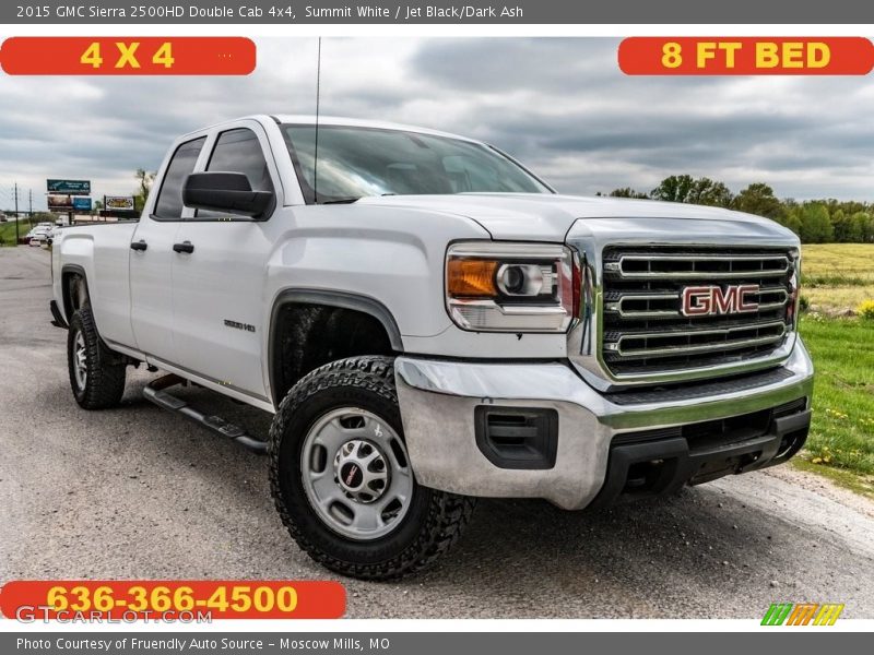 Summit White / Jet Black/Dark Ash 2015 GMC Sierra 2500HD Double Cab 4x4