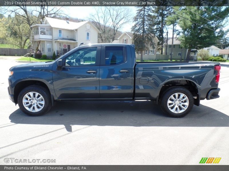 Shadow Gray Metallic / Jet Black 2019 Chevrolet Silverado 1500 Custom Double Cab 4WD