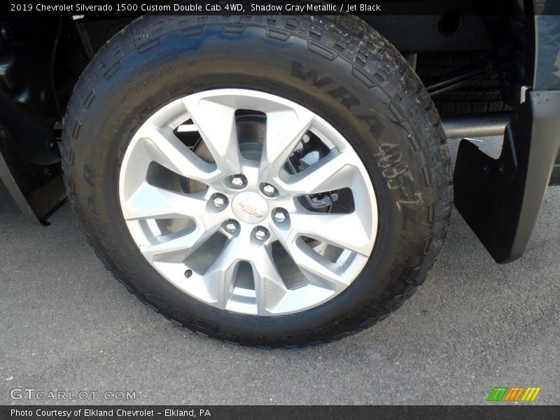 Shadow Gray Metallic / Jet Black 2019 Chevrolet Silverado 1500 Custom Double Cab 4WD