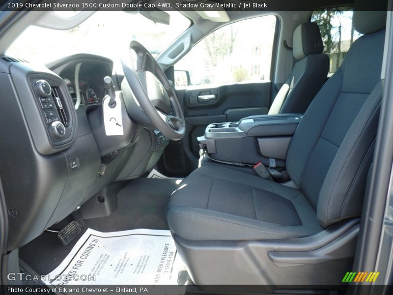 Shadow Gray Metallic / Jet Black 2019 Chevrolet Silverado 1500 Custom Double Cab 4WD
