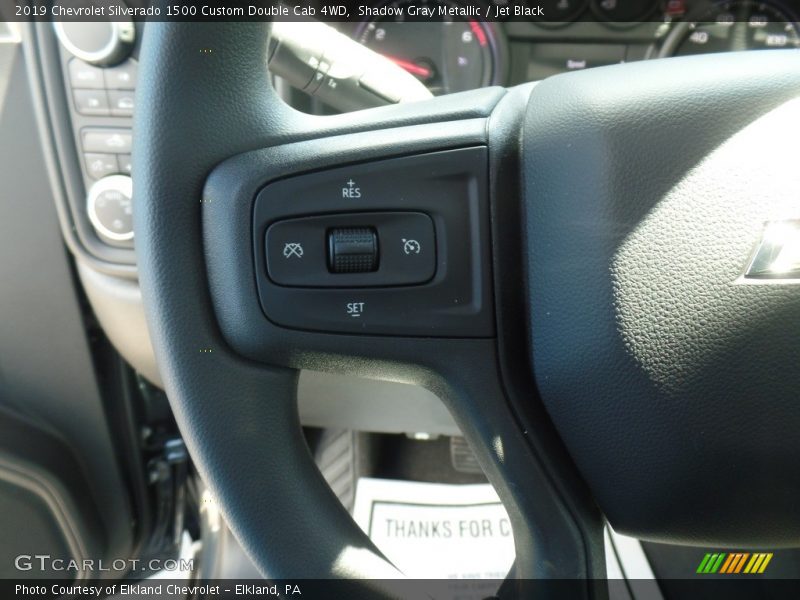 Shadow Gray Metallic / Jet Black 2019 Chevrolet Silverado 1500 Custom Double Cab 4WD