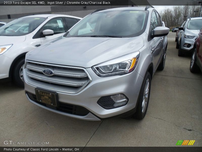 Ingot Silver / Chromite Gray/Charcoal Black 2019 Ford Escape SEL 4WD