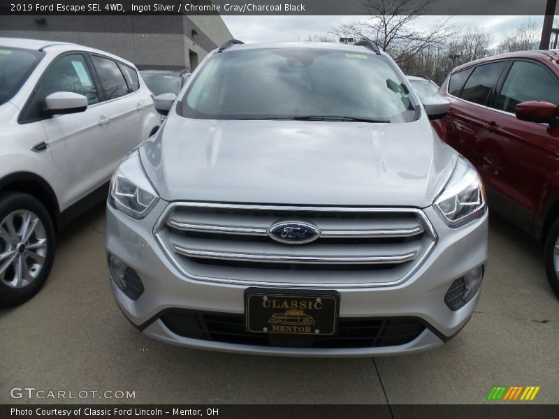 Ingot Silver / Chromite Gray/Charcoal Black 2019 Ford Escape SEL 4WD