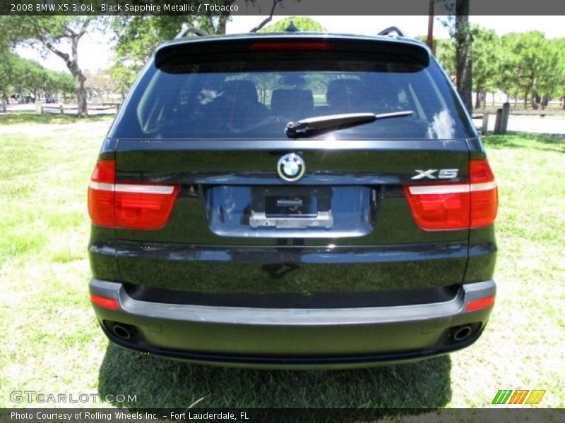 Black Sapphire Metallic / Tobacco 2008 BMW X5 3.0si