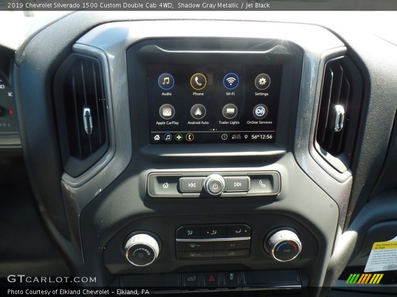 Shadow Gray Metallic / Jet Black 2019 Chevrolet Silverado 1500 Custom Double Cab 4WD