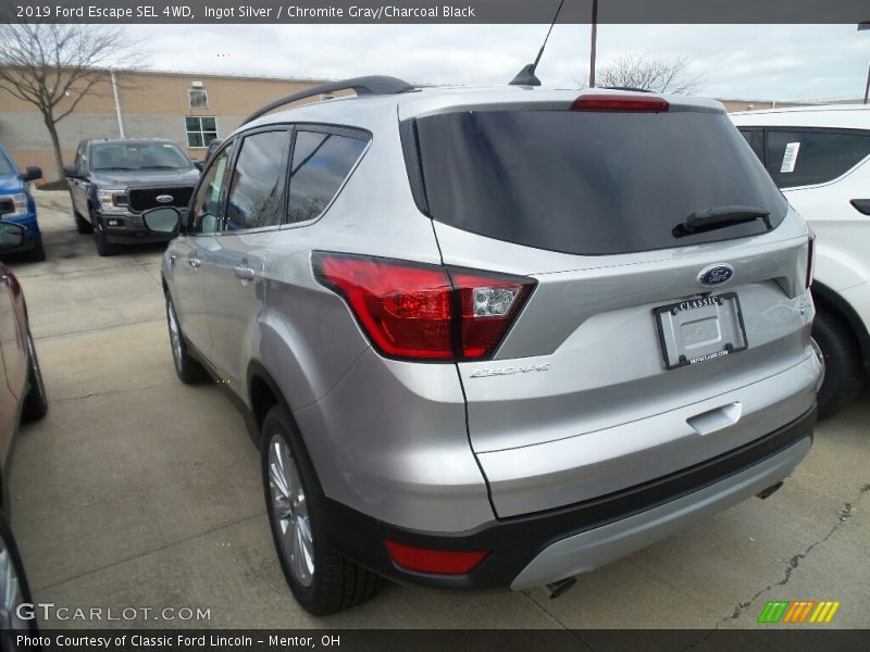 Ingot Silver / Chromite Gray/Charcoal Black 2019 Ford Escape SEL 4WD