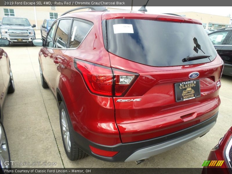 Ruby Red / Chromite Gray/Charcoal Black 2019 Ford Escape SEL 4WD