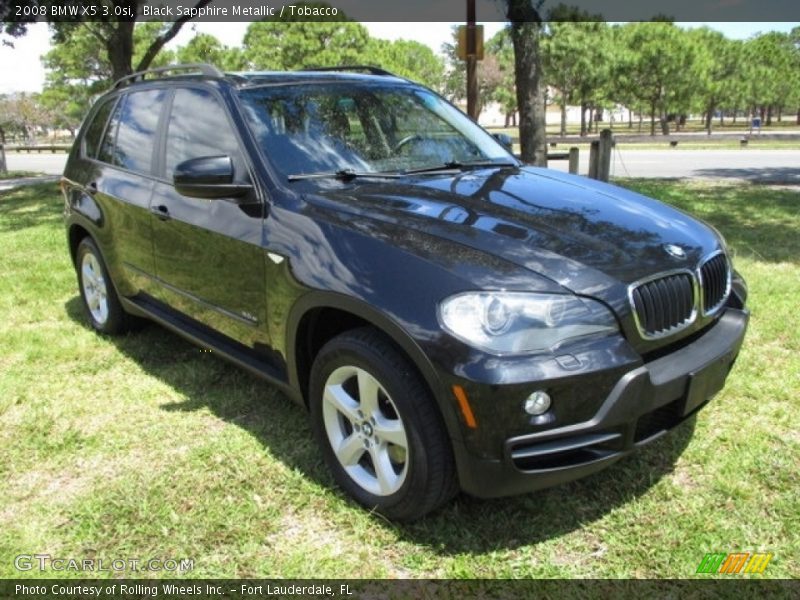 Black Sapphire Metallic / Tobacco 2008 BMW X5 3.0si