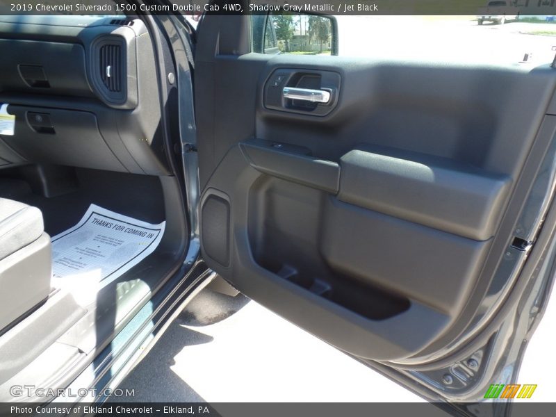 Shadow Gray Metallic / Jet Black 2019 Chevrolet Silverado 1500 Custom Double Cab 4WD