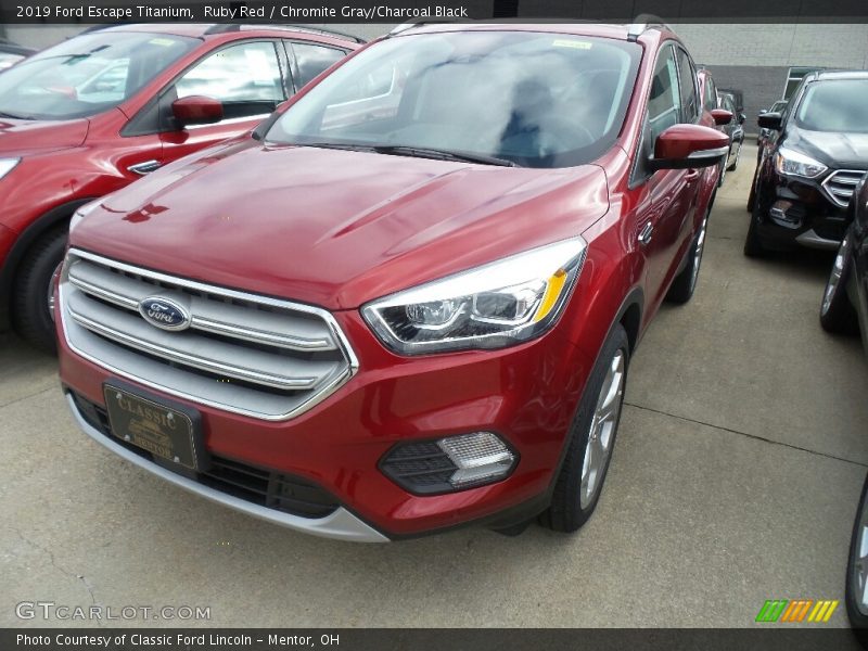 Ruby Red / Chromite Gray/Charcoal Black 2019 Ford Escape Titanium