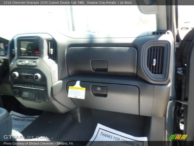 Shadow Gray Metallic / Jet Black 2019 Chevrolet Silverado 1500 Custom Double Cab 4WD