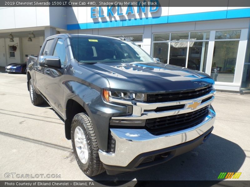 Shadow Gray Metallic / Jet Black 2019 Chevrolet Silverado 1500 LT Crew Cab 4WD