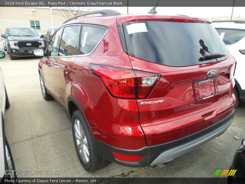Ruby Red / Chromite Gray/Charcoal Black 2019 Ford Escape SEL