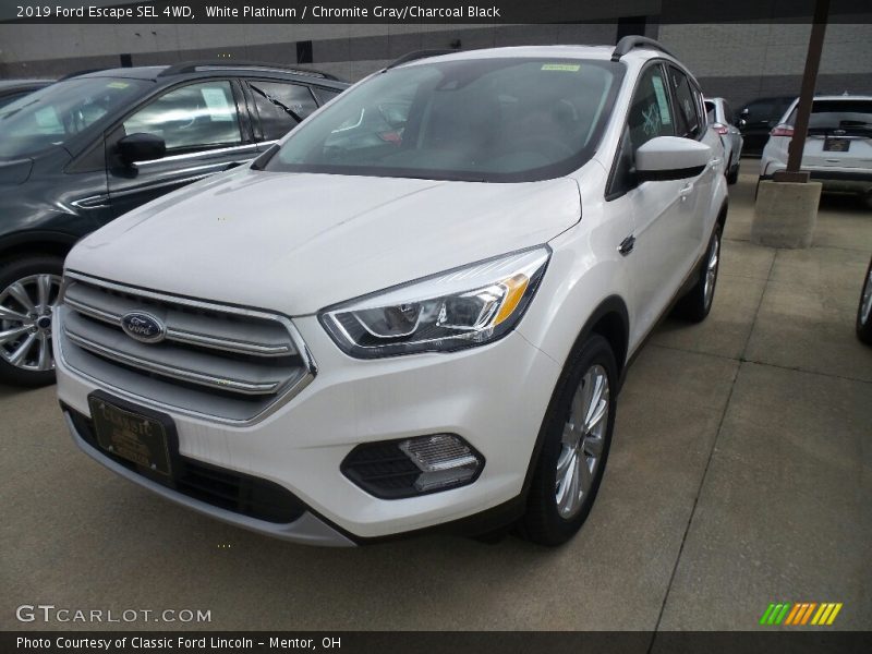 White Platinum / Chromite Gray/Charcoal Black 2019 Ford Escape SEL 4WD
