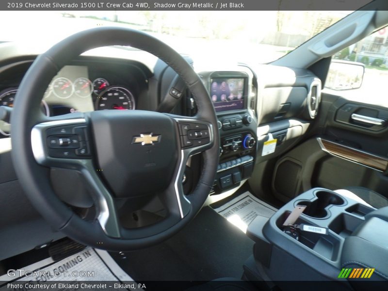 Shadow Gray Metallic / Jet Black 2019 Chevrolet Silverado 1500 LT Crew Cab 4WD