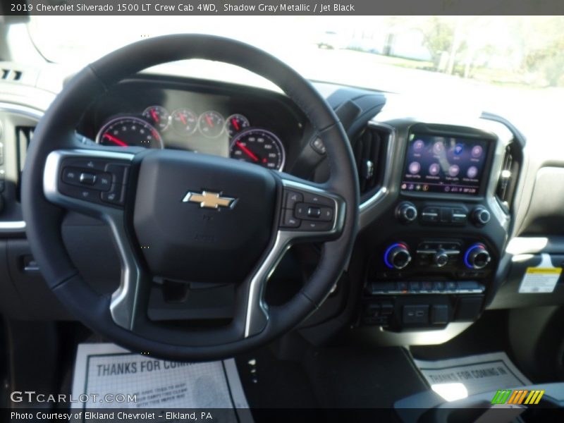 Shadow Gray Metallic / Jet Black 2019 Chevrolet Silverado 1500 LT Crew Cab 4WD