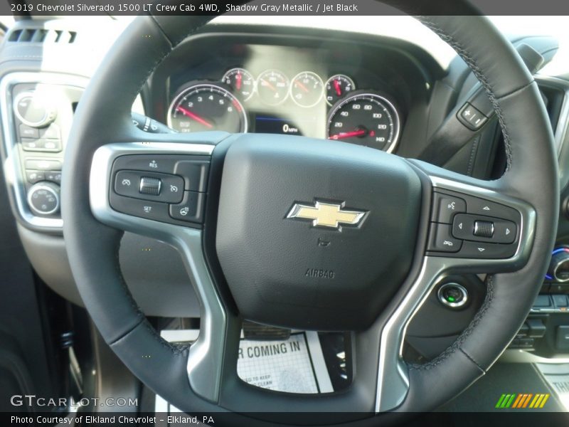 Shadow Gray Metallic / Jet Black 2019 Chevrolet Silverado 1500 LT Crew Cab 4WD