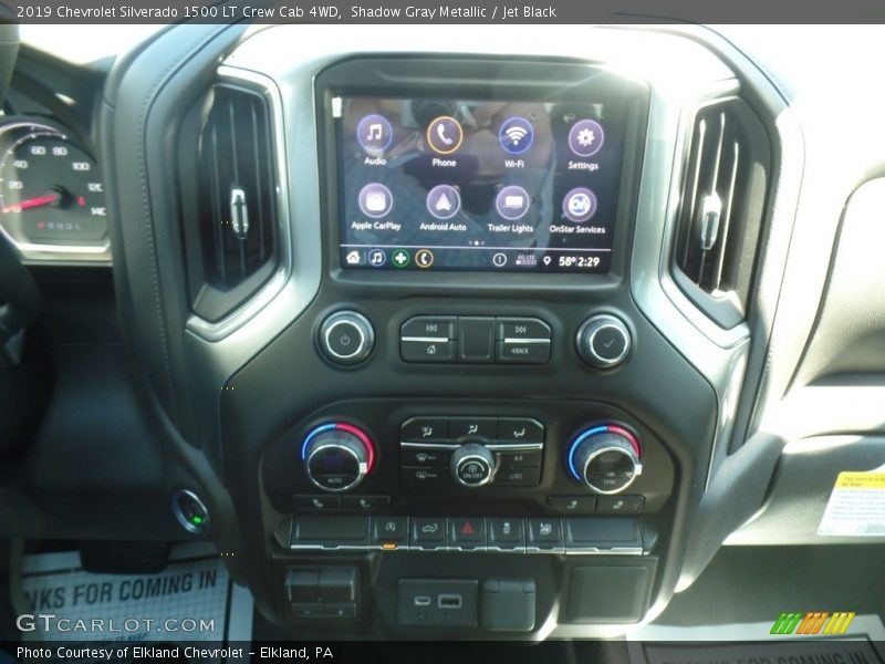 Shadow Gray Metallic / Jet Black 2019 Chevrolet Silverado 1500 LT Crew Cab 4WD