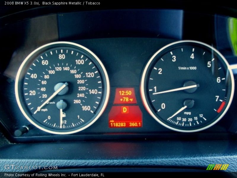 Black Sapphire Metallic / Tobacco 2008 BMW X5 3.0si