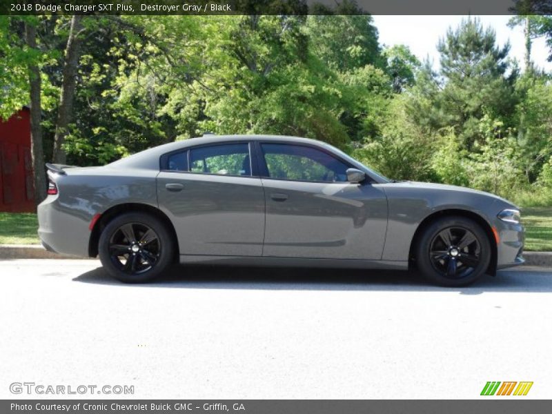 Destroyer Gray / Black 2018 Dodge Charger SXT Plus