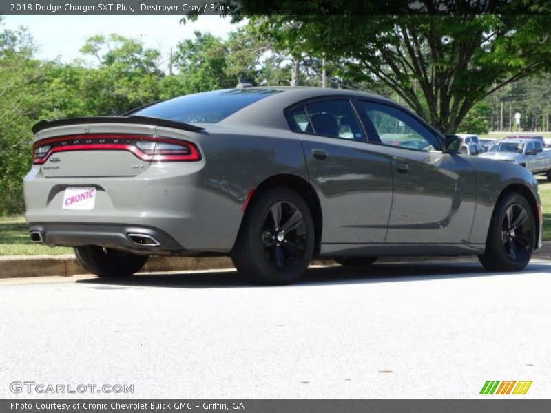 Destroyer Gray / Black 2018 Dodge Charger SXT Plus