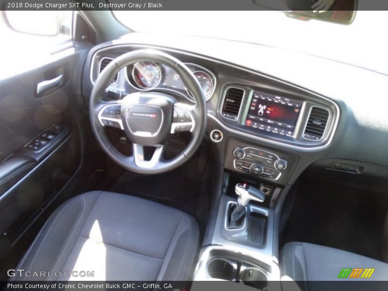 Destroyer Gray / Black 2018 Dodge Charger SXT Plus