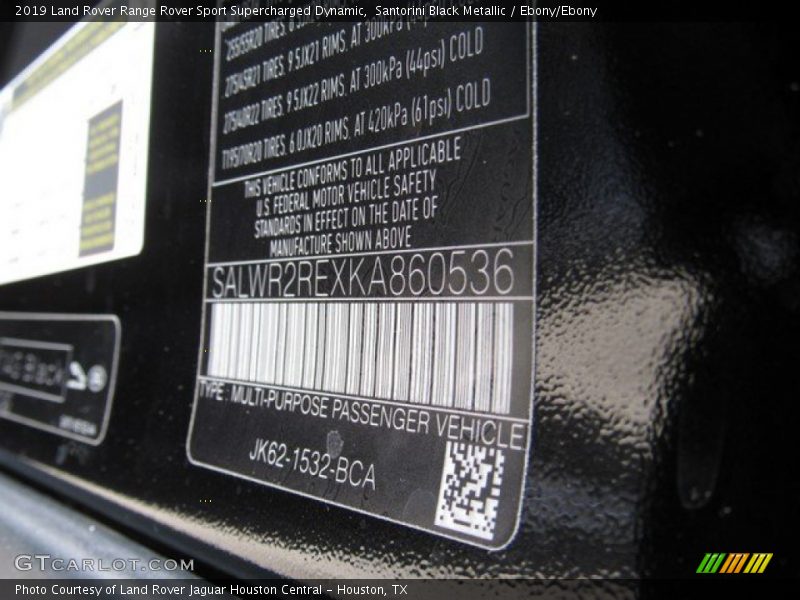 Santorini Black Metallic / Ebony/Ebony 2019 Land Rover Range Rover Sport Supercharged Dynamic