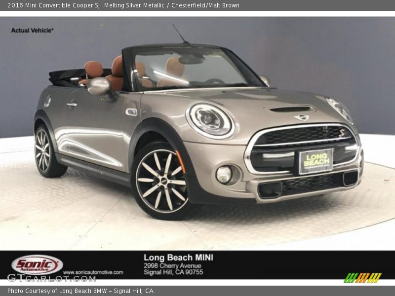Melting Silver Metallic / Chesterfield/Malt Brown 2016 Mini Convertible Cooper S