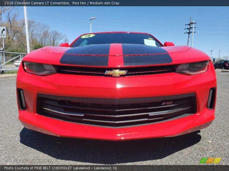 Red Hot / Medium Ash Gray 2018 Chevrolet Camaro LT Convertible