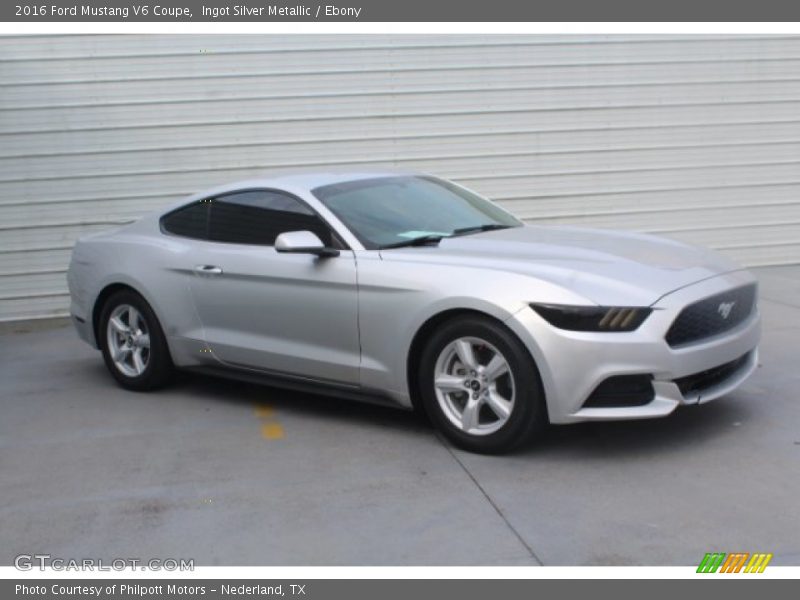 Ingot Silver Metallic / Ebony 2016 Ford Mustang V6 Coupe