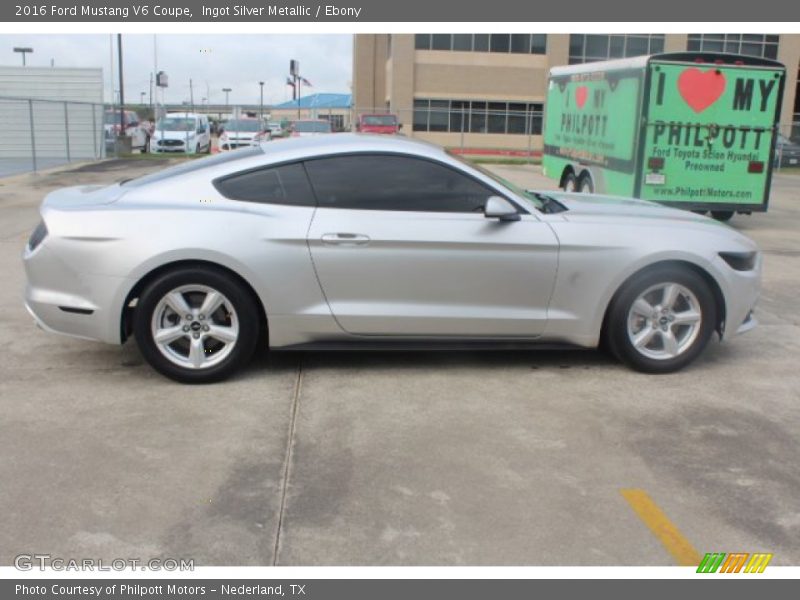 Ingot Silver Metallic / Ebony 2016 Ford Mustang V6 Coupe