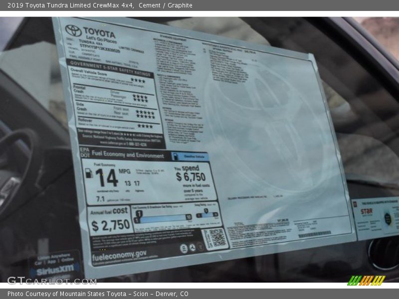 Cement / Graphite 2019 Toyota Tundra Limited CrewMax 4x4