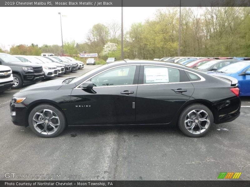 Mosaic Black Metallic / Jet Black 2019 Chevrolet Malibu RS