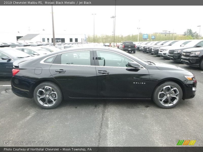 Mosaic Black Metallic / Jet Black 2019 Chevrolet Malibu RS