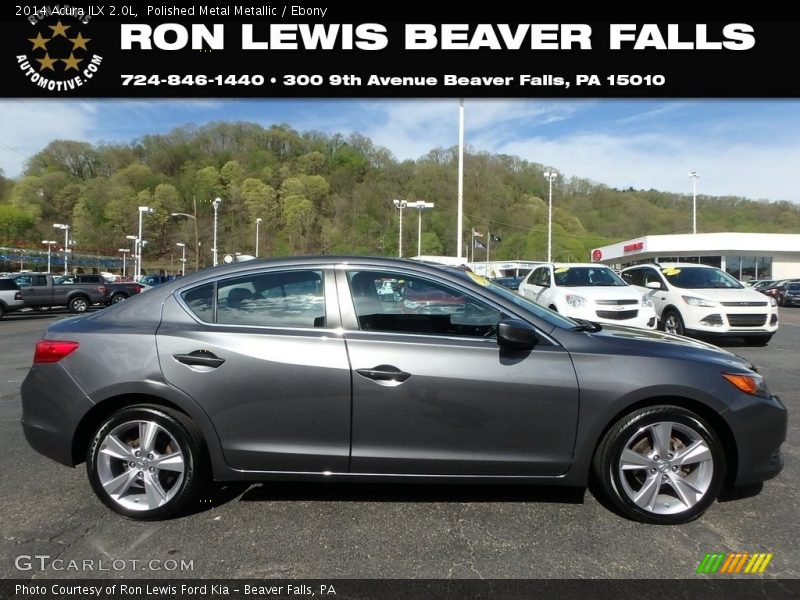 Polished Metal Metallic / Ebony 2014 Acura ILX 2.0L