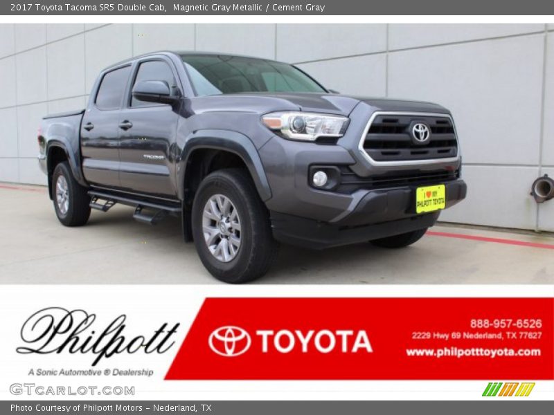 Magnetic Gray Metallic / Cement Gray 2017 Toyota Tacoma SR5 Double Cab