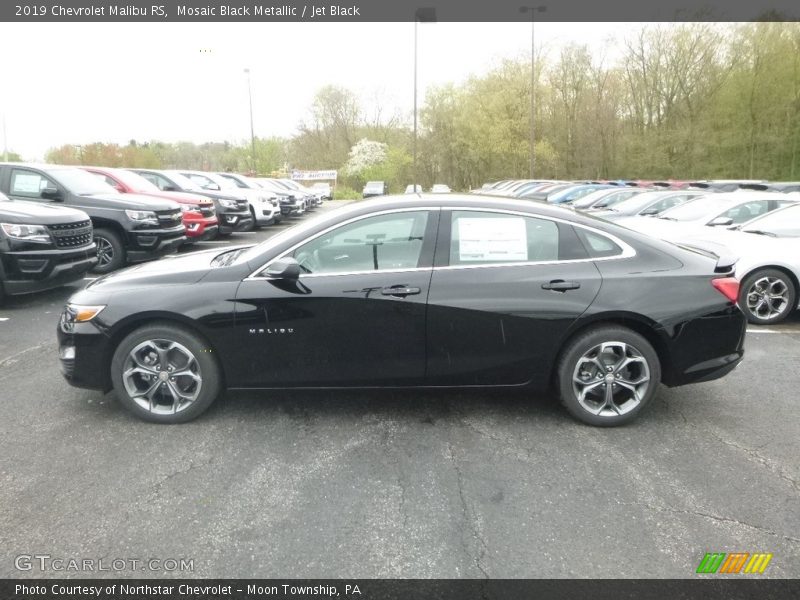 Mosaic Black Metallic / Jet Black 2019 Chevrolet Malibu RS