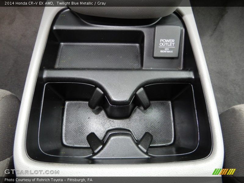 Twilight Blue Metallic / Gray 2014 Honda CR-V EX AWD