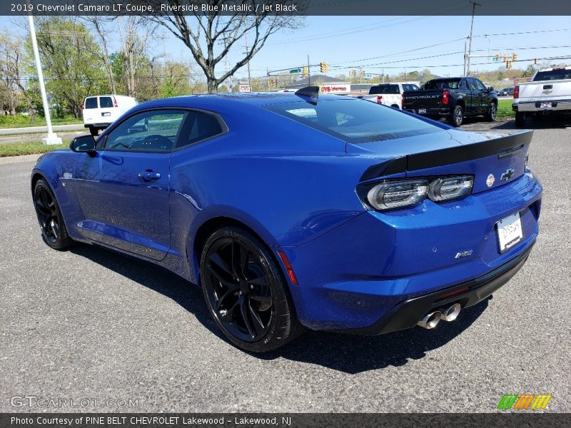 Riverside Blue Metallic / Jet Black 2019 Chevrolet Camaro LT Coupe