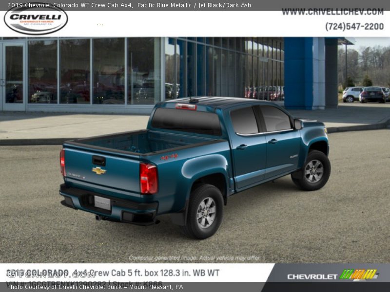 Pacific Blue Metallic / Jet Black/Dark Ash 2019 Chevrolet Colorado WT Crew Cab 4x4