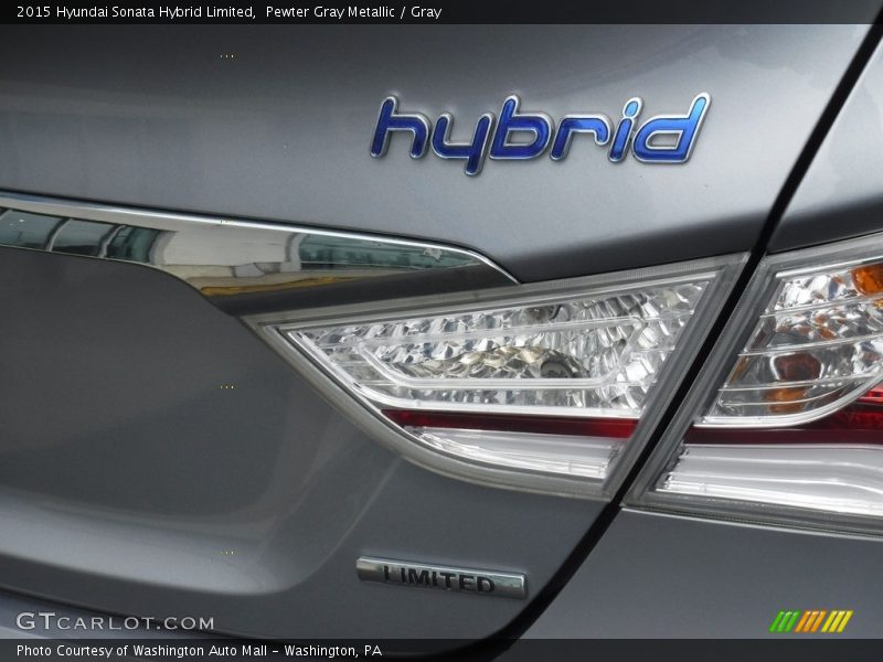 Pewter Gray Metallic / Gray 2015 Hyundai Sonata Hybrid Limited