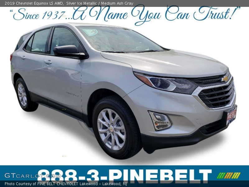 Silver Ice Metallic / Medium Ash Gray 2019 Chevrolet Equinox LS AWD