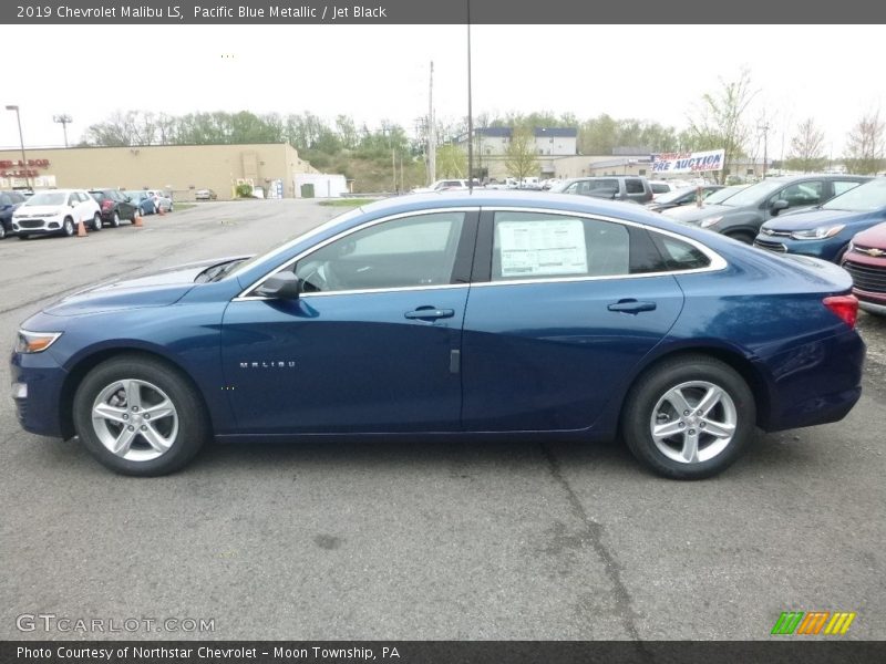 Pacific Blue Metallic / Jet Black 2019 Chevrolet Malibu LS